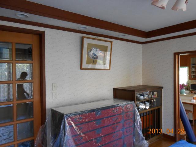 高級織物壁紙　サイザル　クロス張替